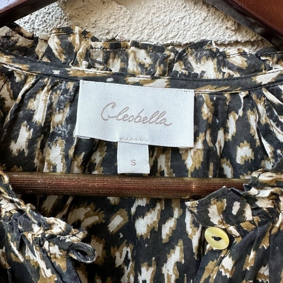 Cleobella Alicia Blouse in Black Leop - Picture 8 of 9